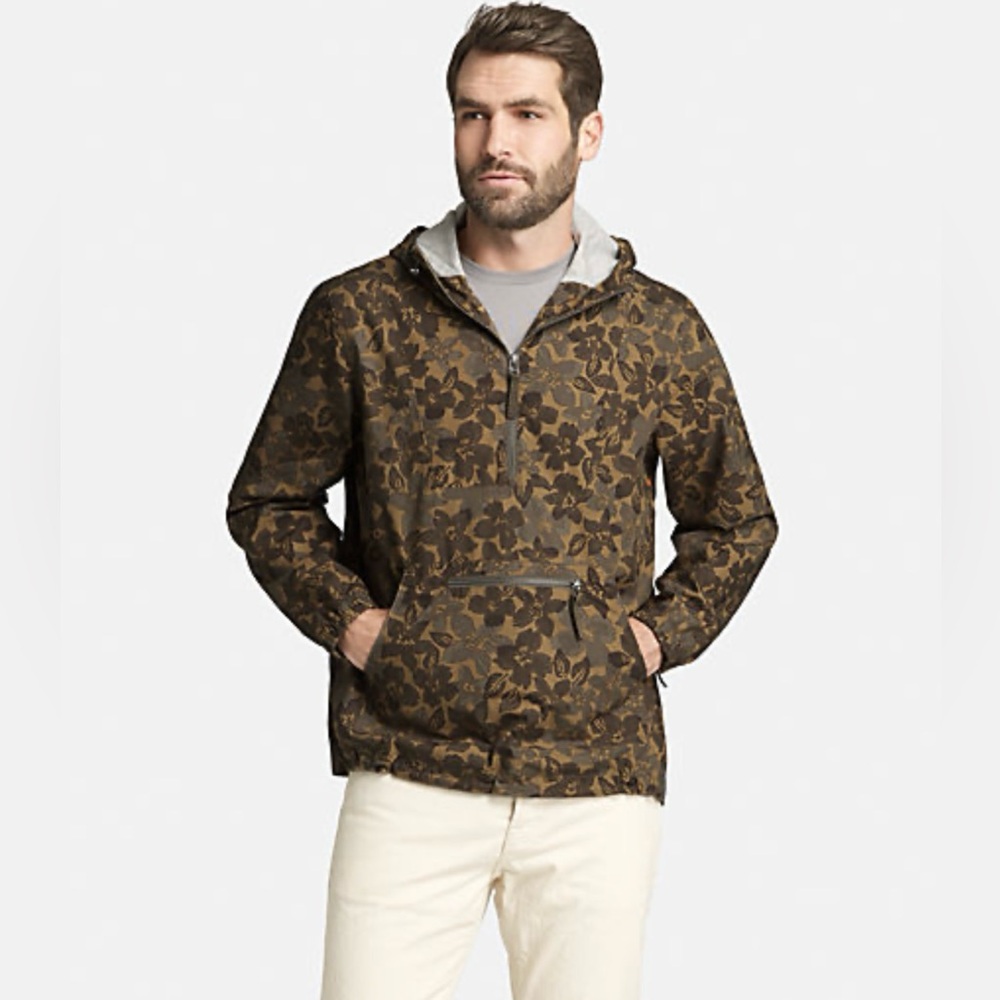 Jack Spade VANCE FLORAL CAMO ANORAK Size Small
